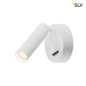Preview: SLV 152341 KARPO 30 Single Spot Wand- u. Deckenleuchte rund weiss 7,5W LED 3000K mit Schalter