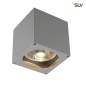 Preview: SLV 229564 BIG THEO WALL OUT Wandleuchte eckig silbergrau ES111 max. 75W