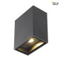 Preview: SLV 232435 QUAD XL 1 Wandleuchte eckig anthrazit LED 1x3,2W 3000K,