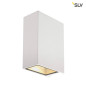 Preview: SLV 232441 QUAD XL 2 Wandleuchte eckig weiss LED 2x3,2W 3000K up-down