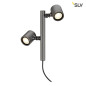 Preview: SLV 233185 NEW MYRA 2 Leuchtenköpfe anthrazit GU10 max. 2x4W IP44