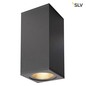 Preview: SLV 234505 BIG THEO WALL Outdoor Wandleuchte zweiflammig LED 3000K Flood up down anthrazit B H T 13 27,5 13,5 cm