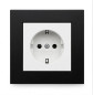 Preview: SOIXX Aufsteckrahmen Schwarz für Gira System 55 für Steckdosen und Lichtschalter Modernes Upgrade