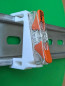 Preview: SOIXX Hutschienenhalter XWD für WAGO 1x 221-2411 DIN Rail 35 mm Hutschiene Halter Weiß