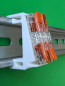 Preview: SOIXX Hutschienenhalter XWD für WAGO 2x 221-2411 DIN Rail 35 mm Hutschiene Halter Weiß