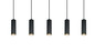 Preview: Trio 367700532 Soka GU10 Pendelleuchte 5-fach ⌀5,5cm Schwarz Matt