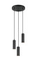 Preview: Trio 367730332 Soka GU10 Pendelleuchte 3-fach ⌀28cm Schwarz Matt