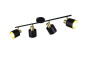 Preview: Trio 868800480 Eva E14 Strahler 4-fach Schwarz-Gold