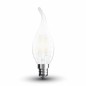 Preview: LED Filament Frosted E14 Kerze 4W 400Lm warmweiss Windstoß geschwungen matt