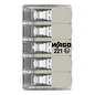 Preview: WAGO 221-485 25x Verbindungsklemme mit Hebeln, 5 Leiter, 4mm², Ex e, lichtgrau