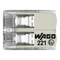 Preview: WAGO 221-682 50x Verbindungsklemme mit Hebeln, 2 Leiter, 6mm², Ex e, lichtgrau