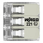 Preview: WAGO 221-683 30x Verbindungsklemme mit Hebeln, 3 Leiter, 6mm², Ex e, lichtgrau