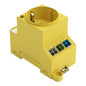 Preview: WAGO 709-582 Schaltschrank-Steckdose Typ F, LED-Statusanzeige, Push-in CAGE CLAMP, signalgelb