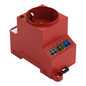 Preview: WAGO 709-583 Schaltschrank-Steckdose Typ F, LED-Statusanzeige, Push-in CAGE CLAMP, rot