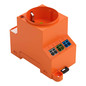 Preview: WAGO 709-584 Schaltschrank-Steckdose Typ F, LED-Statusanzeige, Push-in CAGE CLAMP, orange
