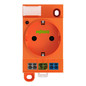 Preview: WAGO 709-584 Schaltschrank-Steckdose Typ F, LED-Statusanzeige, Push-in CAGE CLAMP, orange