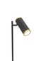 Preview: Wofi Toulouse LED Stehleuchte Schwarz-Gold schwenkbar 10W Warmweiss Stufenlos Dimmbar 3003-104
