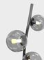 Preview: Wofi Nancy LED G9 Stehleuchte Schwarz-Chrom 140cm Rauchglas 27W Warmweiss Dimmbar 3014-905