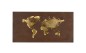 Preview: WOFI LINDA LED Weltkarte Wandleuchte Blattgold-Optik 26W warmweiss Landkarte