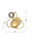 Preview: Wofi Metz LED G9 Wandleuchte Goldfarben 6W Warmweiss Dimmbar 4015-204