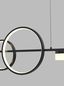 Preview: Wofi Messina LED Pendelleuchte Schwarzmatt 5-fach 52W Warmweiss 3-Stufen Dimmbar 7030-702