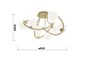 Preview: Wofi Nancy LED G9 Deckenleuchte Gold Opal Glas-Kolben 24W Warmweiss Dimmbar 9014-801