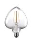 Preview: WOFI LED Filament E27 Lampe 4W 300Lm 1800K Warmweiss Herz-Form
