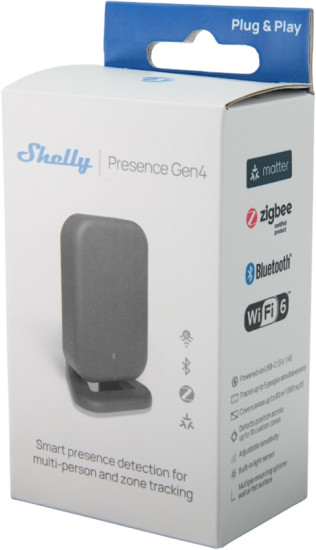 Shelly Presence Gen4 - Smarter Anwesenheitssensor, Schwarz