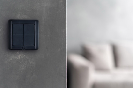 Shelly BLU Wall Switch 4 ZB, DK Format - Zigbee Wandschalter, Grau