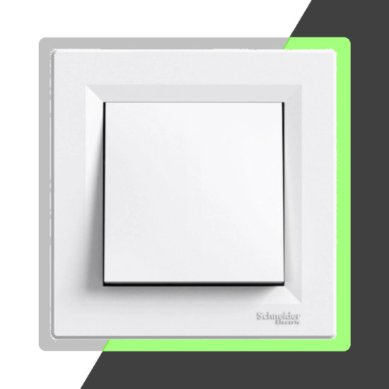 4 x im Dunkeln leuchtende Rahmen Schneider Electric Asfora Steckdosen Schalter