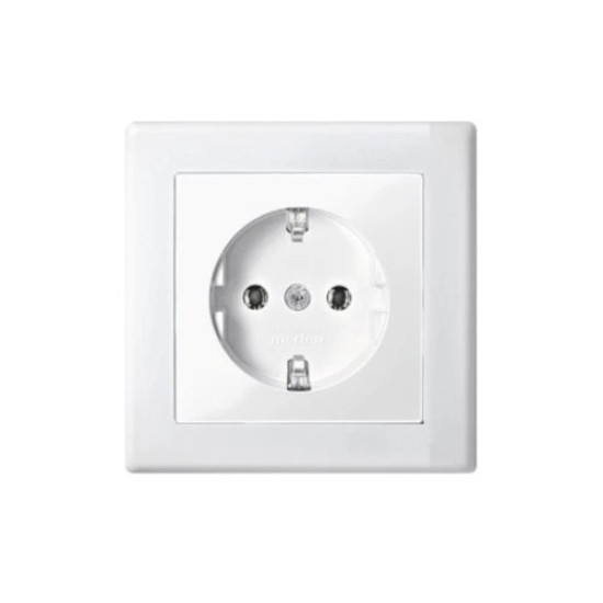 4 x im Dunkeln leuchtende Rahmen Merten System M Steckdosen Schalter