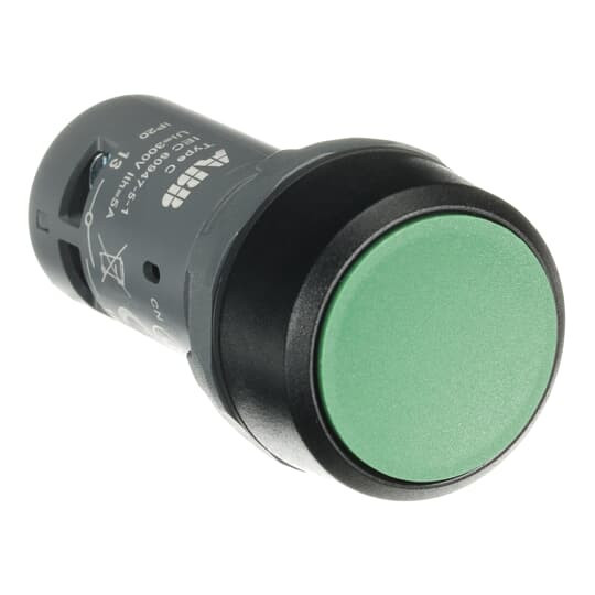 ABB CP1-10G-11 Drucktaster, tastend, flach gruen, 1 Schließer +1 Öffner