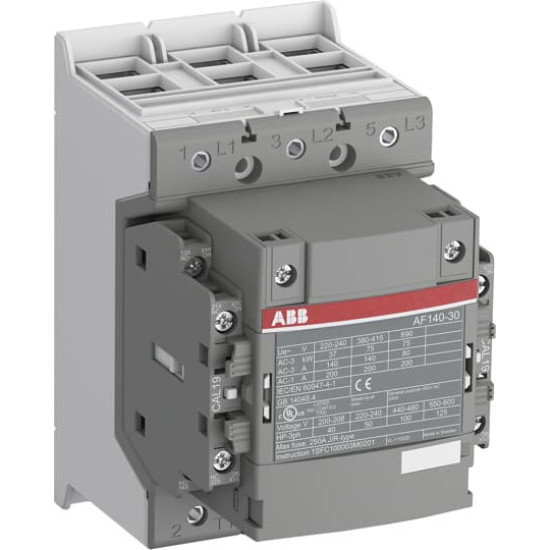 ABB AF140-30-22-13 Schütz 75kW, 100-250V 50/60Hz / DC Hiko: 2S+2Ö Klemmenanschlüsse
