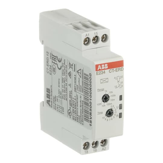 ABB CT-ERD.12 Zeitrelais, ansprechverzögert 1 WE, 24-240 VAC, 24-48 VDC