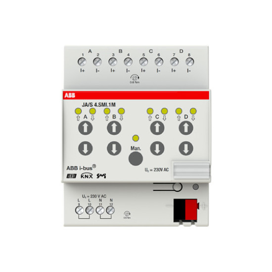 ABB JA/S4.SMI.1M SMI-Jalousieaktor, 4fach, manuelle Bedienung, REG, Made in Germany