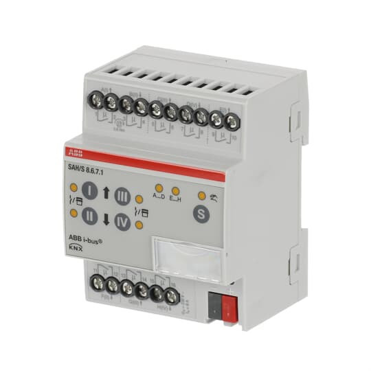 ABB SAH/S8.6.7.1 Schalt-/Jalousieaktor, 8fach, 6 A, REG, Made in Germany