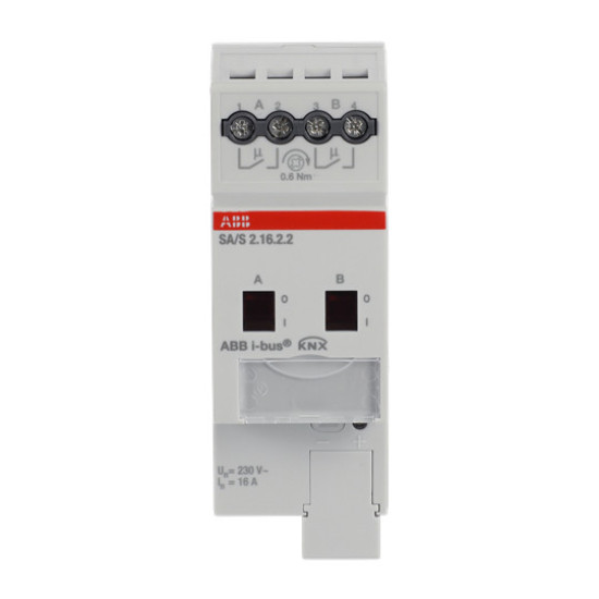 ABB SA/S2.16.2.2 Schaltaktor, 2fach, 16 A, REG, Made in Germany