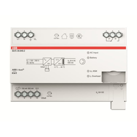 ABB SU/S30.640.2 Unterbr. KNX Spannungsvers.  640 mA, MDRC, Made in Germany