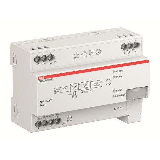 ABB SU/S30.640.2 Unterbr. KNX Spannungsvers.  640 mA, MDRC, Made in Germany