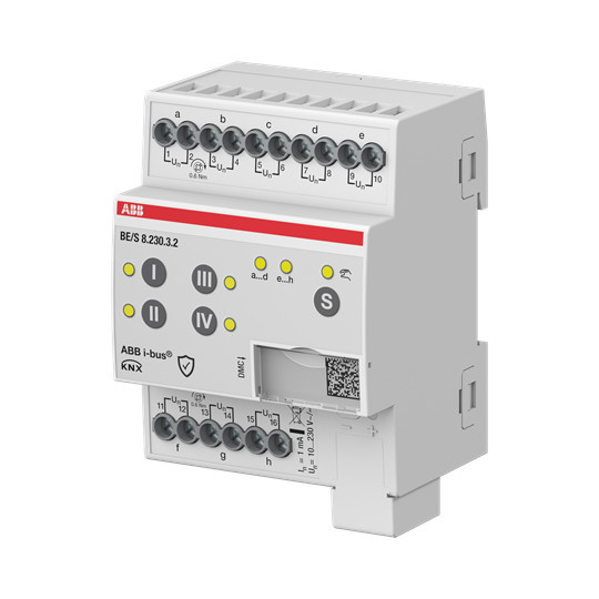 ABB BE/S8.230.3.2 Binäreingang, 8fach, 10-230 V,manuelle Bedienung, REG, Made in Germany