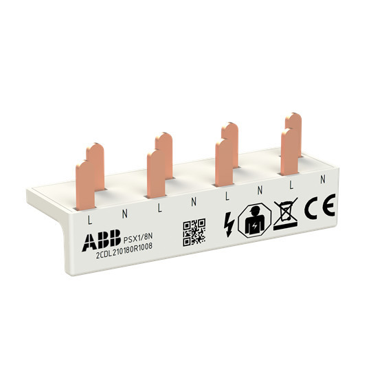 ABB PSX1/8N Phasenschiene FlexLine 1P+N, 8Pins, 4 TE, 10qmm L-N-L-..., Made in Germany