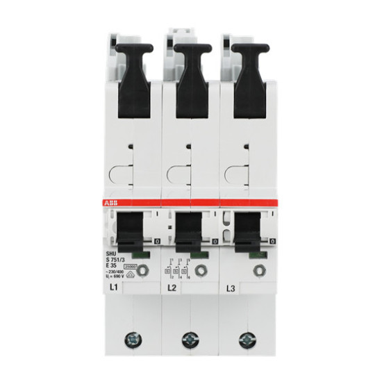ABB S751/3-E35 sel. Haupt-LS SHU E-Char.,25kA,35A,3x1P