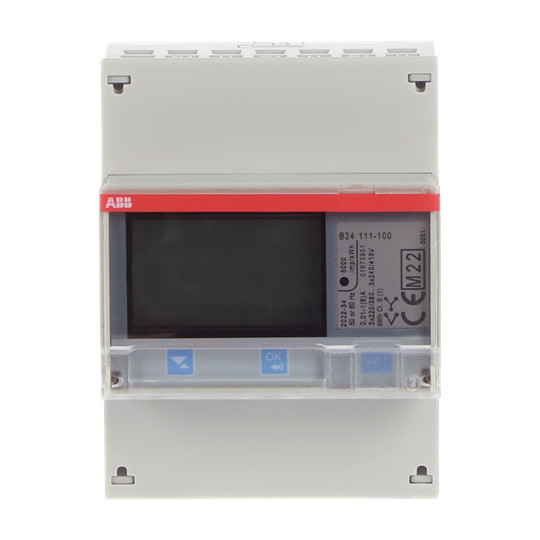 ABB B24 111-100 Messwandlerzähler Stahl, 3 Phasen, Wandleranschluss 6A