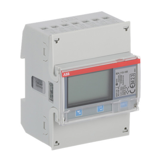 ABB B24 112-100 Messwandlerzähler, RS485 Stahl, 3 Phasen, Wandleranschluss 6A