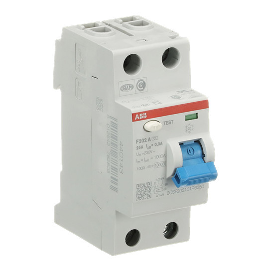 ABB F202A-25/0,3 FI-Schutzschalter 2P,Typ A,25A,300mA