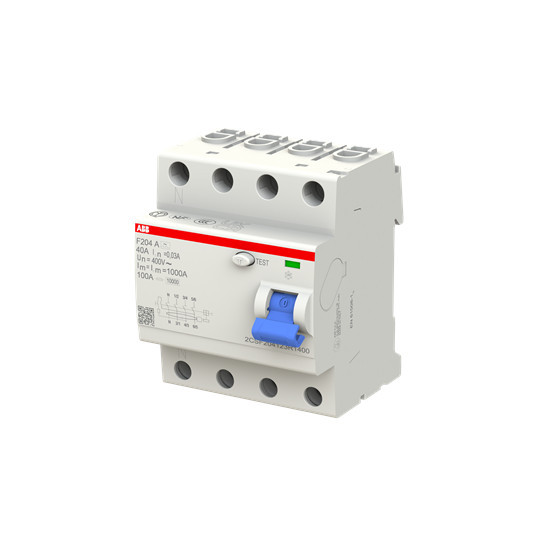 ABB F204A-40/0,03L FI-Schutzschalter 4P,Typ A,40A,30mA,N links