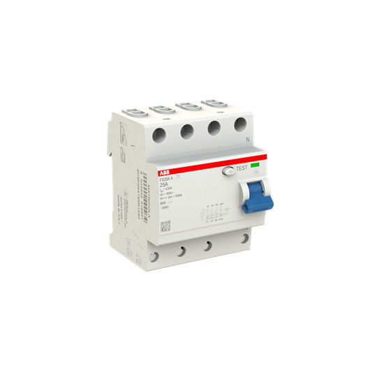 ABB FX204A-25/0,03 FI-Schutzschalter 4P,Typ A,25A,30mA FlexLine Push-in Technologie
