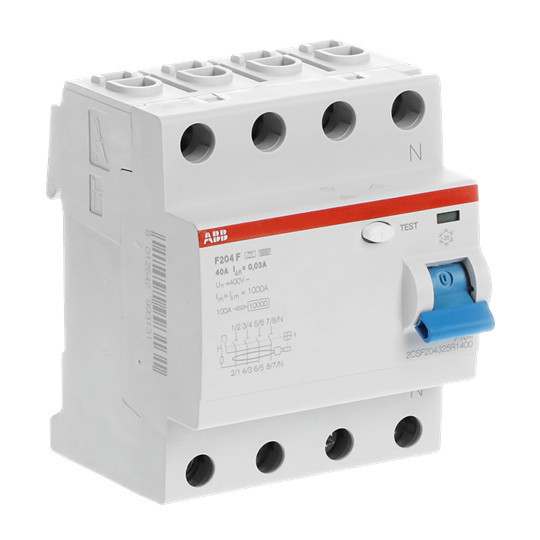ABB F204F-40/0,03 FI-Schalter 4P, Type F, 40A, 30mA