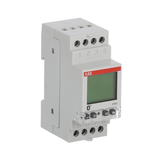 ABB DW2 Wochenzeitschaltuhr 2 Kanäle Bluetooth Programmierung per App