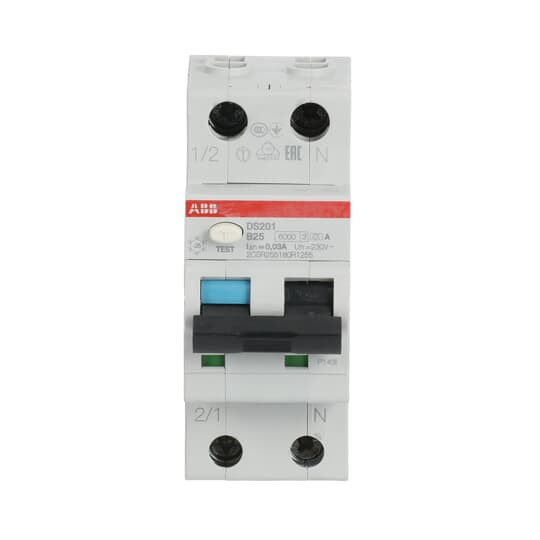 ABB DS201A-B25/0,03 FI/LS-Schalter 6kA, 1P+N, Typ A, B 25, 30mA